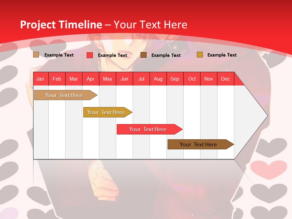 A Man And Woman Hugging In Front Of Hearts PowerPoint Template