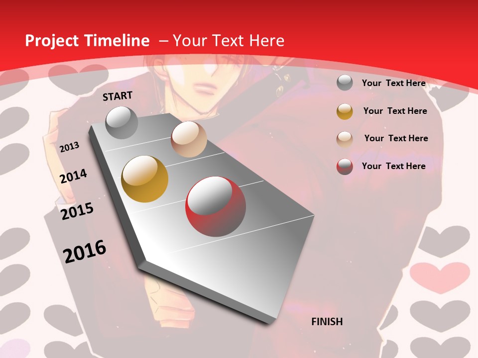 A Man And Woman Hugging In Front Of Hearts PowerPoint Template