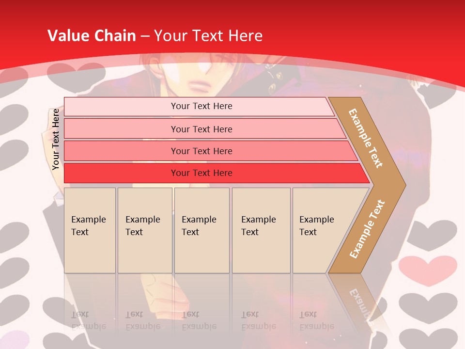 A Man And Woman Hugging In Front Of Hearts PowerPoint Template