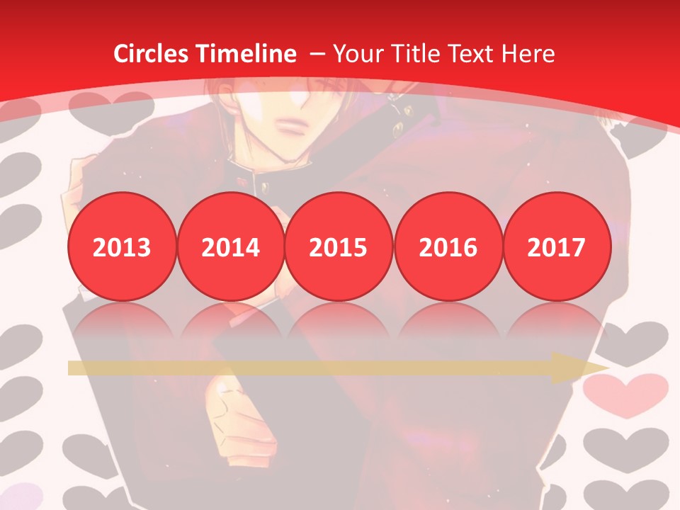 A Man And Woman Hugging In Front Of Hearts PowerPoint Template