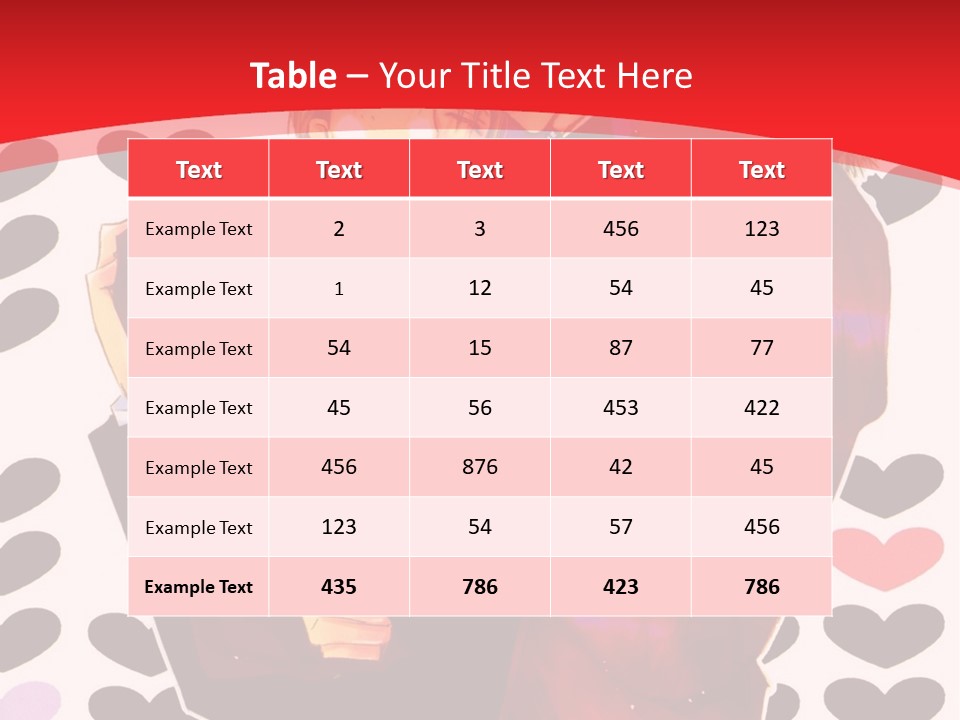 A Man And Woman Hugging In Front Of Hearts PowerPoint Template