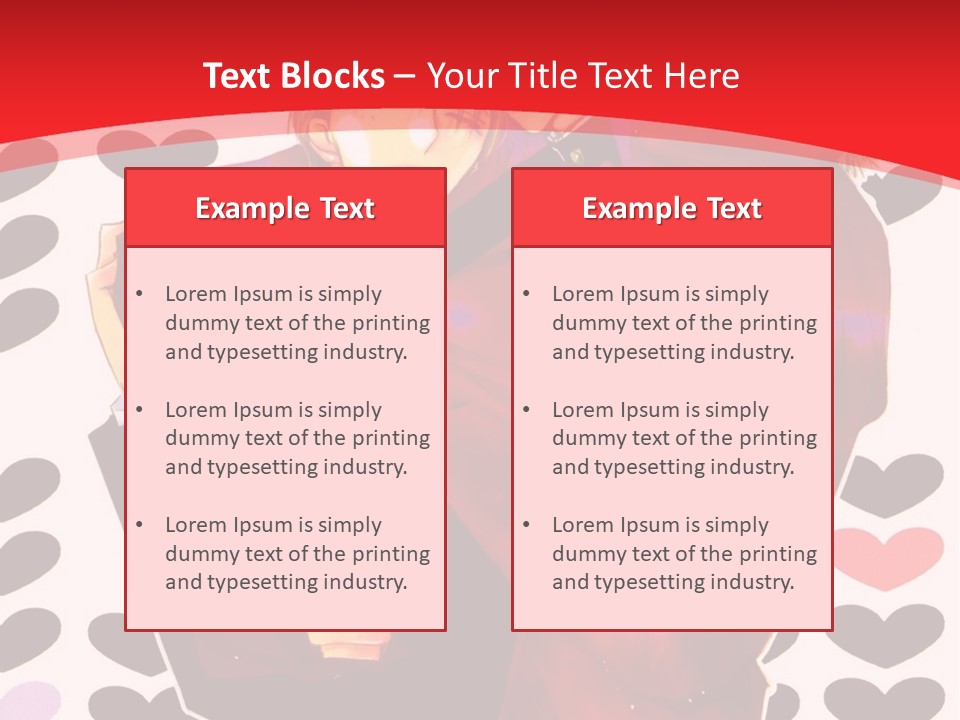 A Man And Woman Hugging In Front Of Hearts PowerPoint Template