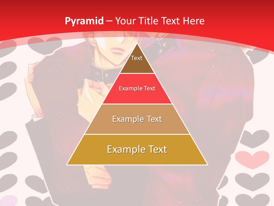 A Man And Woman Hugging In Front Of Hearts PowerPoint Template