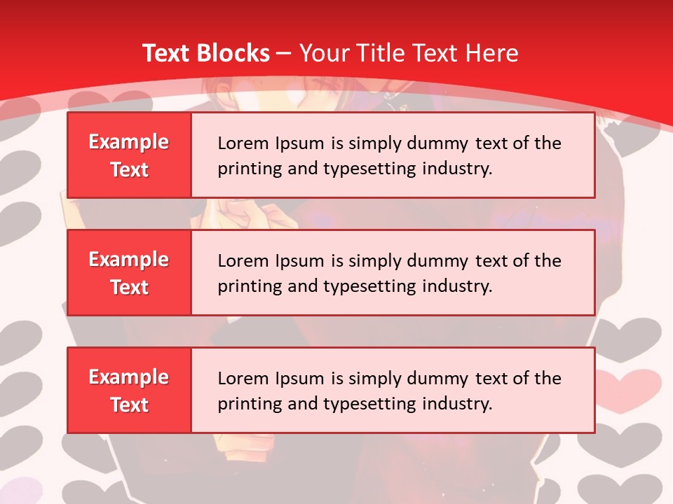 A Man And Woman Hugging In Front Of Hearts PowerPoint Template