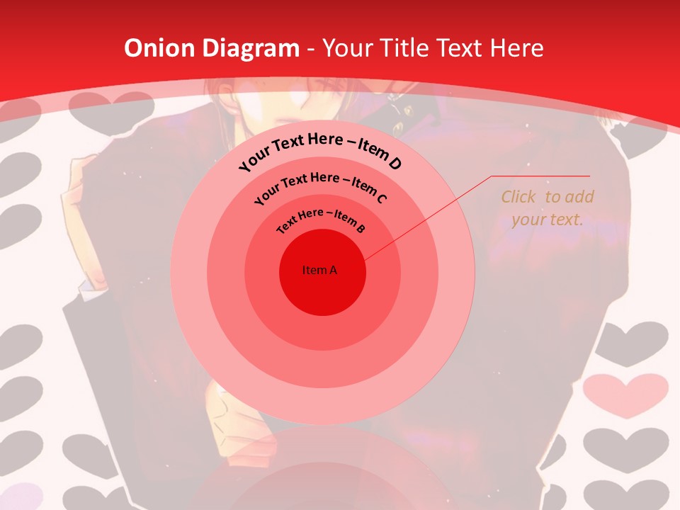 A Man And Woman Hugging In Front Of Hearts PowerPoint Template