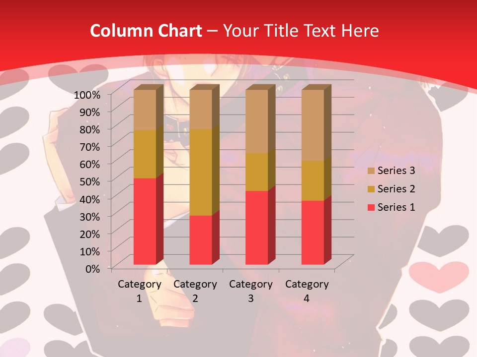 A Man And Woman Hugging In Front Of Hearts PowerPoint Template