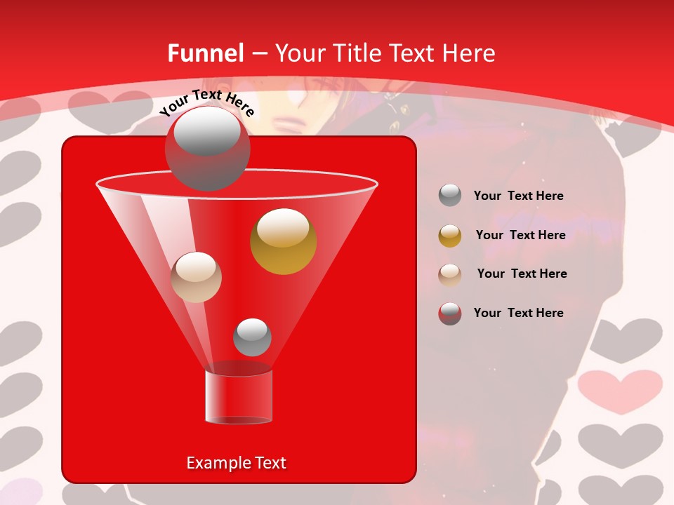 A Man And Woman Hugging In Front Of Hearts PowerPoint Template