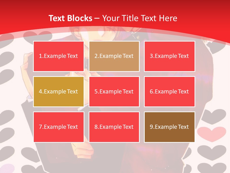 A Man And Woman Hugging In Front Of Hearts PowerPoint Template