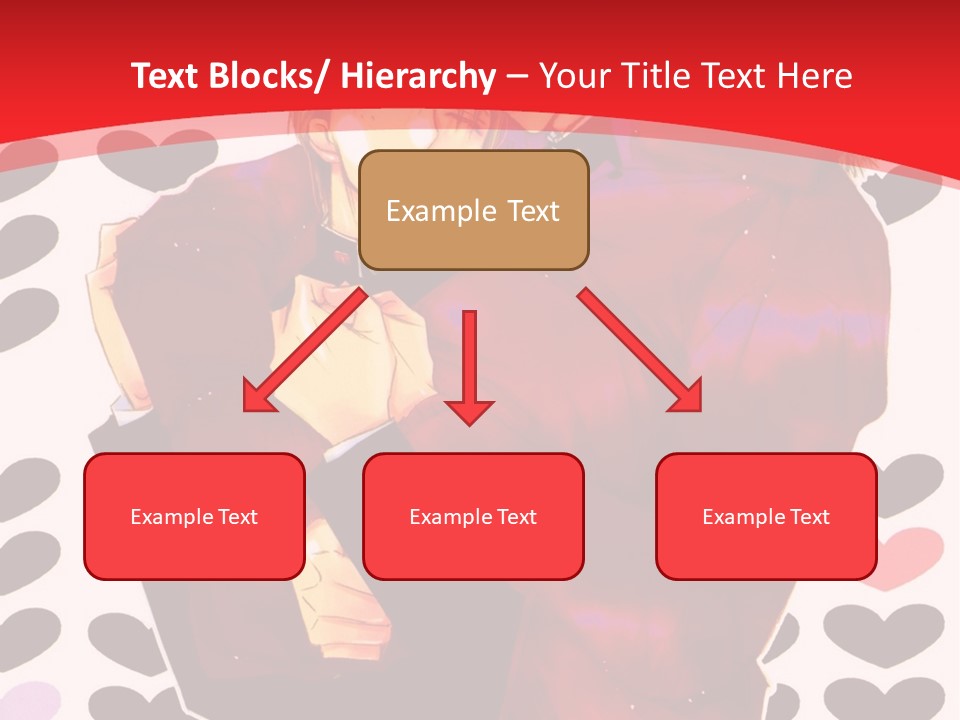 A Man And Woman Hugging In Front Of Hearts PowerPoint Template