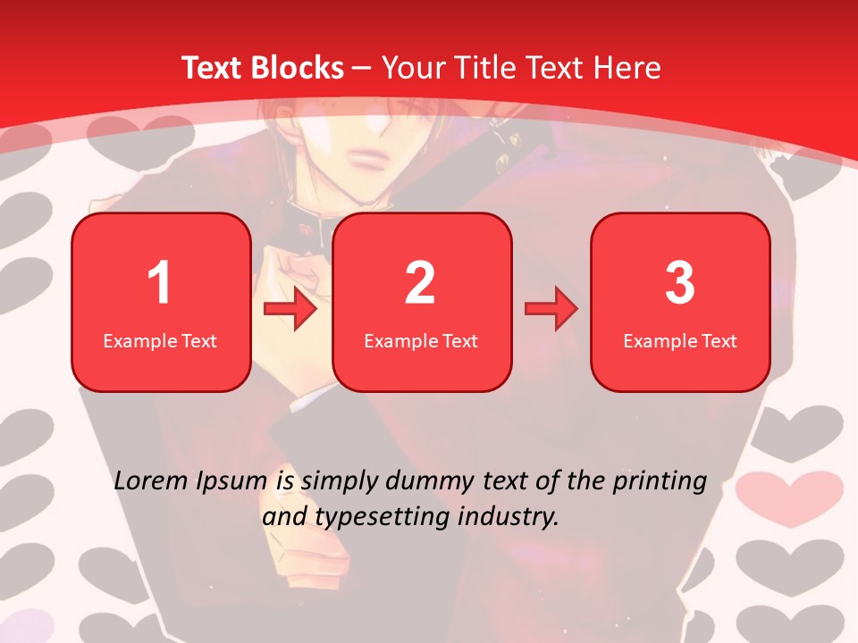 A Man And Woman Hugging In Front Of Hearts PowerPoint Template