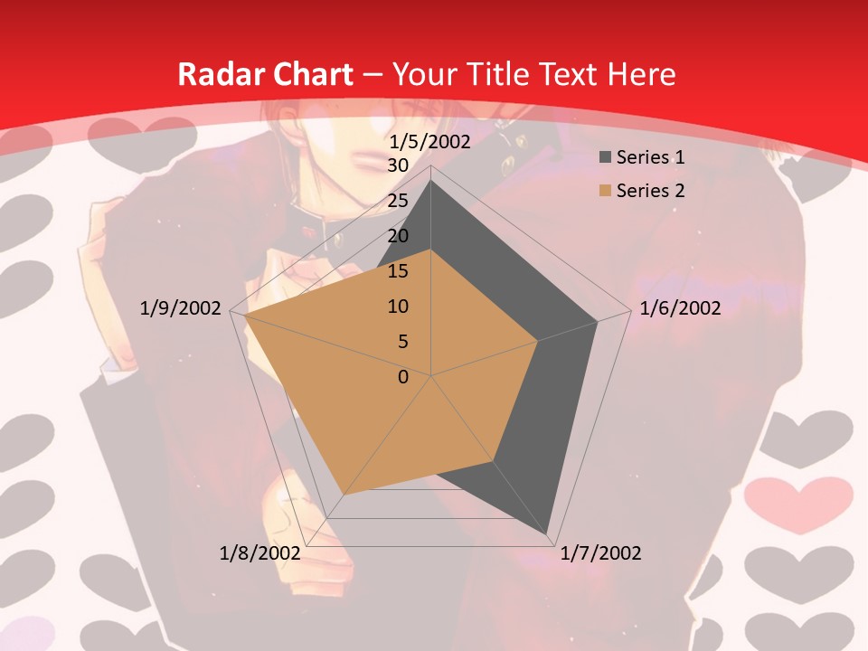A Man And Woman Hugging In Front Of Hearts PowerPoint Template