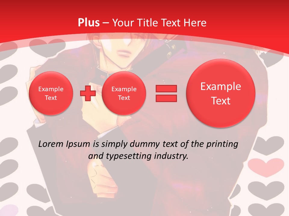 A Man And Woman Hugging In Front Of Hearts PowerPoint Template