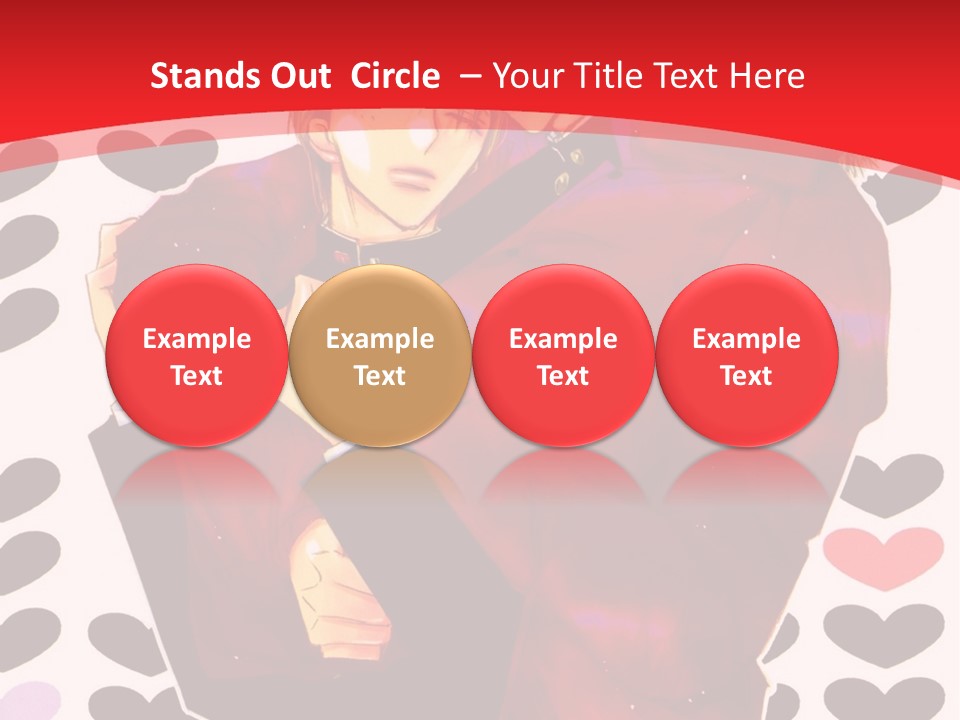 A Man And Woman Hugging In Front Of Hearts PowerPoint Template