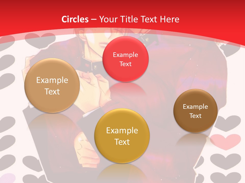 A Man And Woman Hugging In Front Of Hearts PowerPoint Template