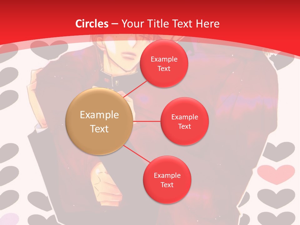 A Man And Woman Hugging In Front Of Hearts PowerPoint Template