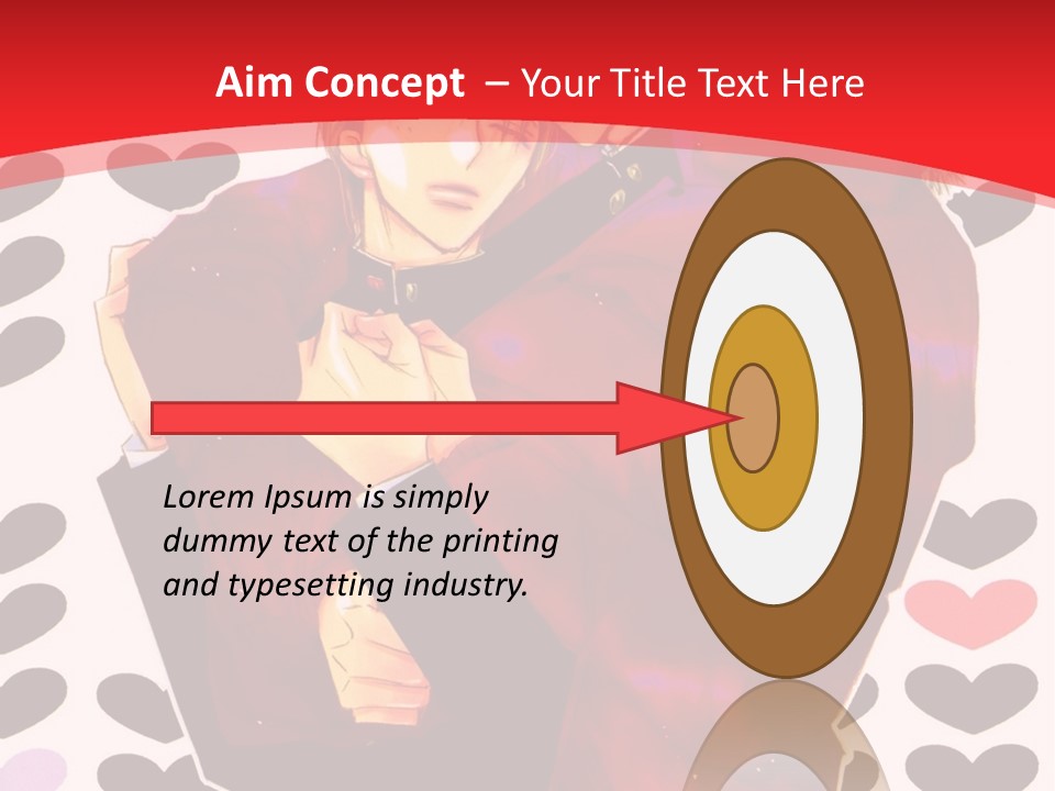 A Man And Woman Hugging In Front Of Hearts PowerPoint Template