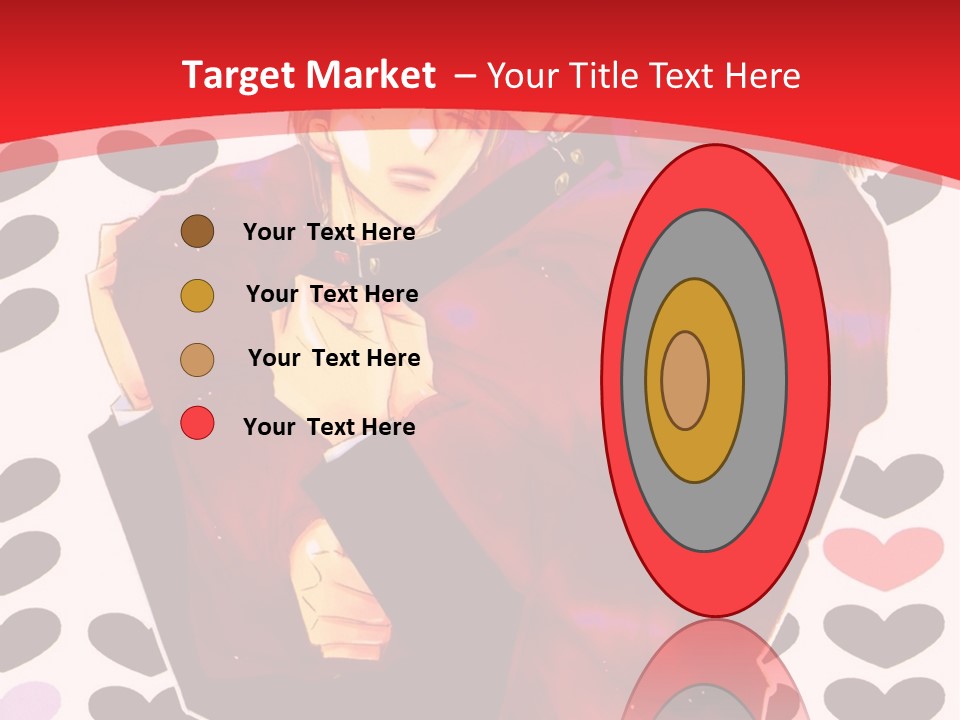 A Man And Woman Hugging In Front Of Hearts PowerPoint Template