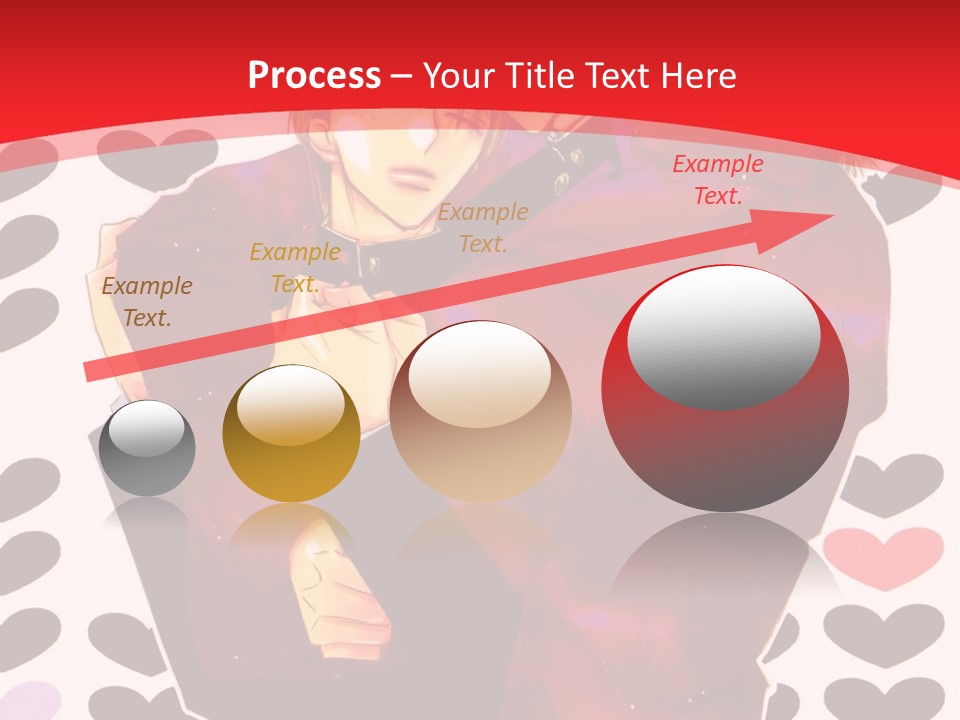 A Man And Woman Hugging In Front Of Hearts PowerPoint Template