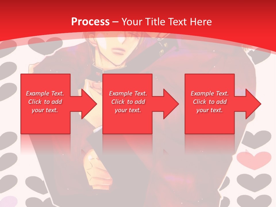 A Man And Woman Hugging In Front Of Hearts PowerPoint Template