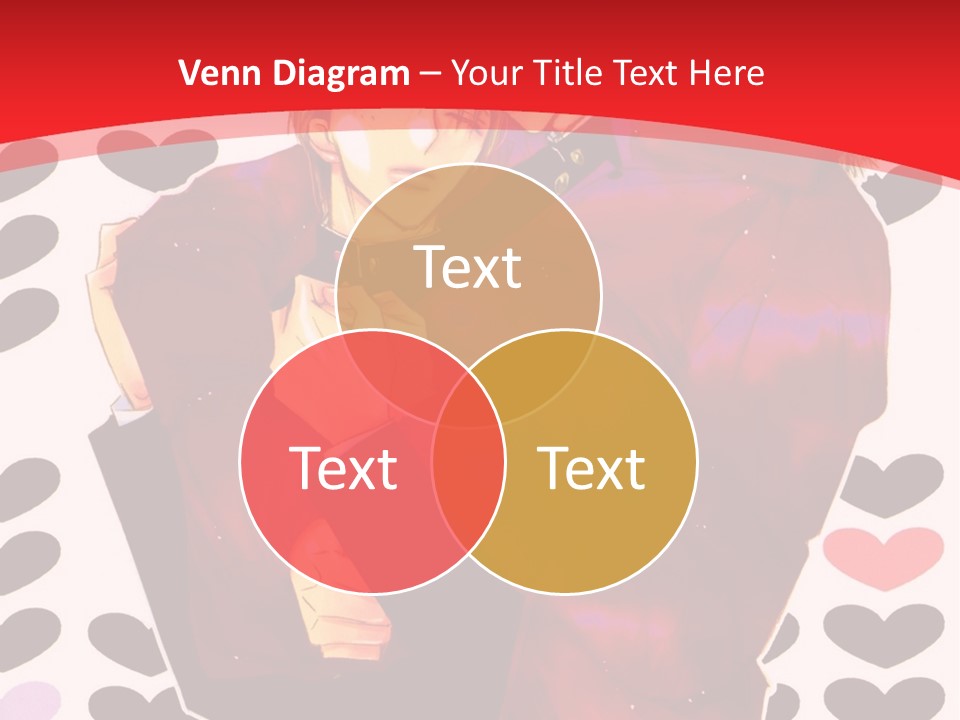 A Man And Woman Hugging In Front Of Hearts PowerPoint Template