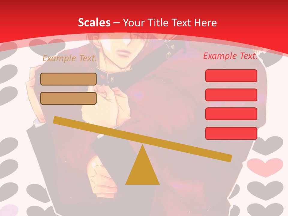 A Man And Woman Hugging In Front Of Hearts PowerPoint Template