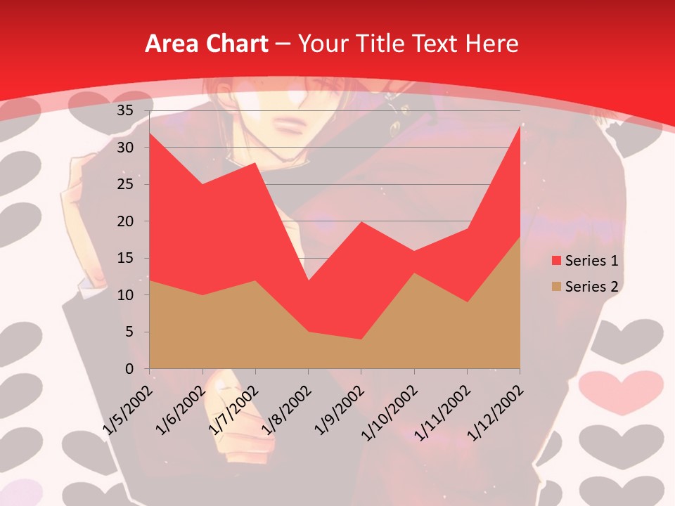 A Man And Woman Hugging In Front Of Hearts PowerPoint Template