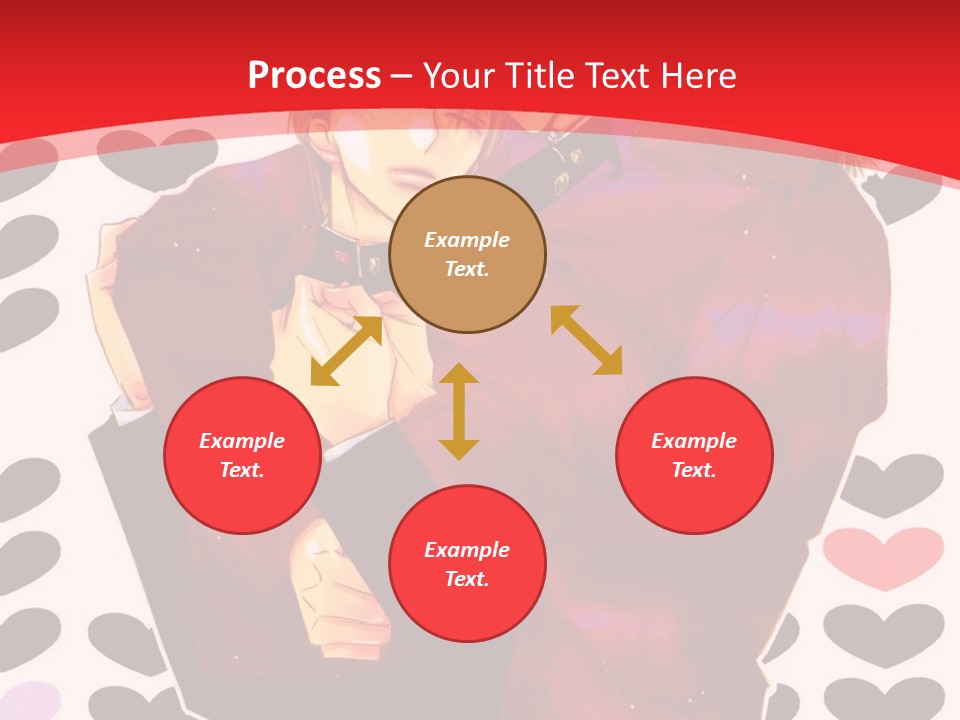 A Man And Woman Hugging In Front Of Hearts PowerPoint Template