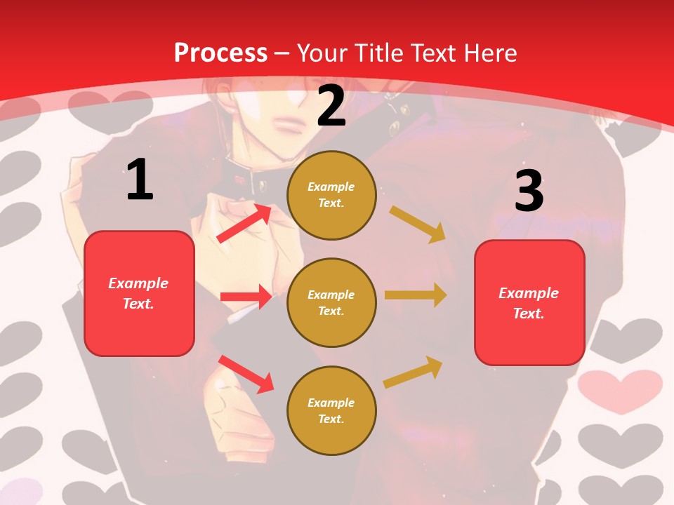 A Man And Woman Hugging In Front Of Hearts PowerPoint Template