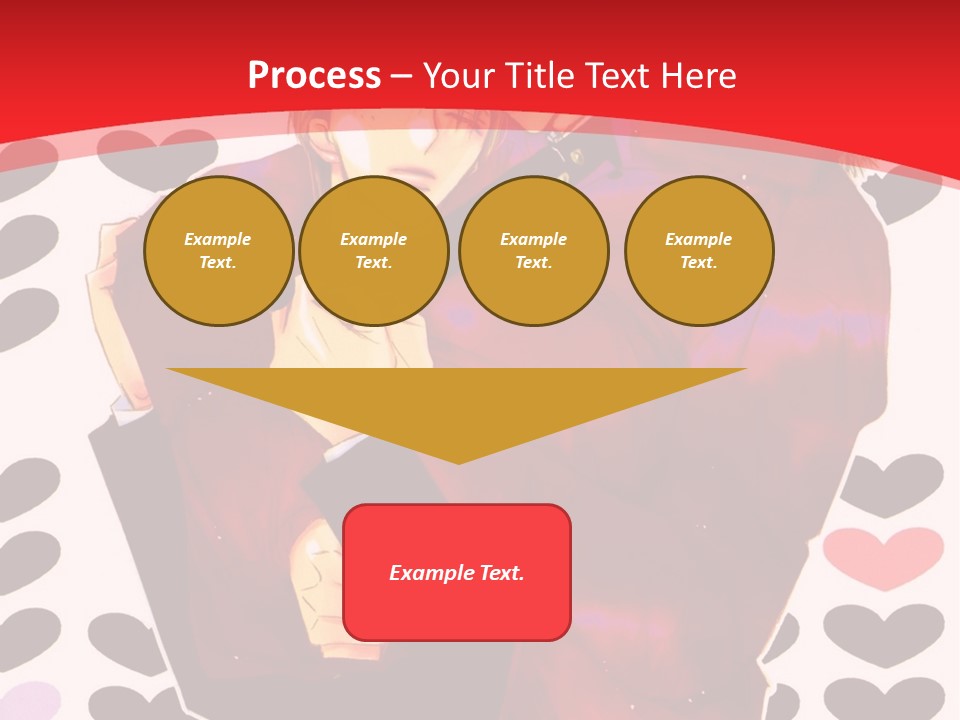 A Man And Woman Hugging In Front Of Hearts PowerPoint Template