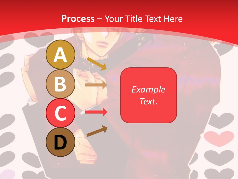 A Man And Woman Hugging In Front Of Hearts PowerPoint Template