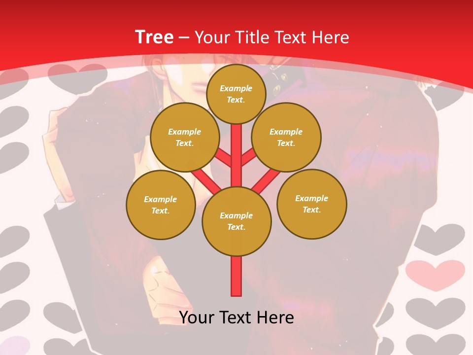 A Man And Woman Hugging In Front Of Hearts PowerPoint Template