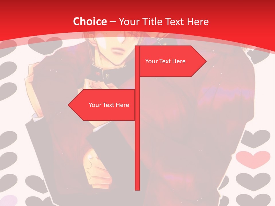 A Man And Woman Hugging In Front Of Hearts PowerPoint Template