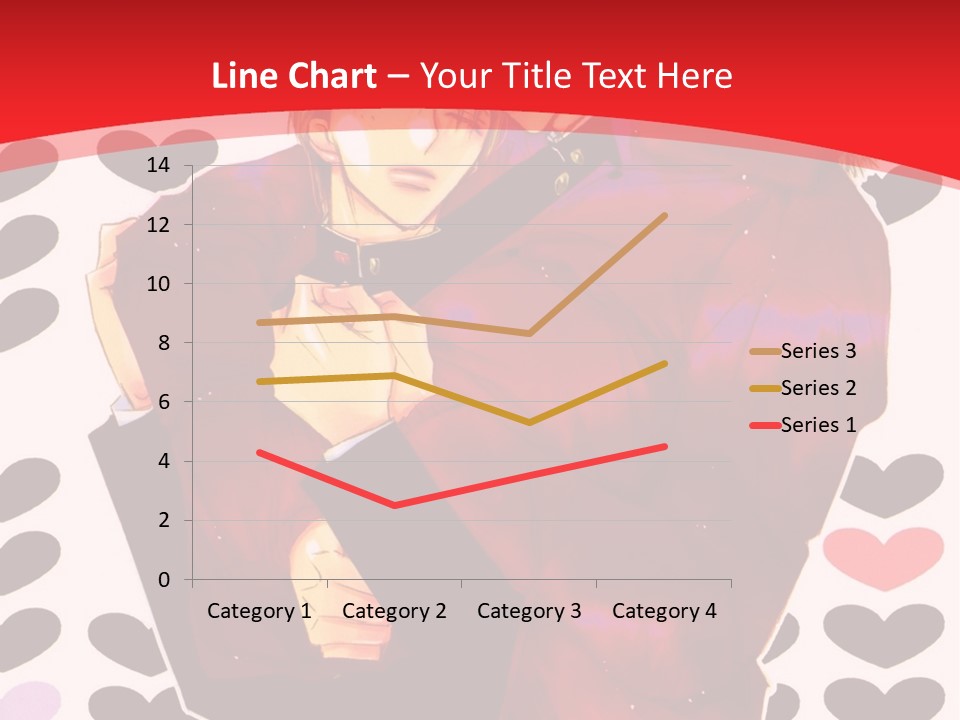 A Man And Woman Hugging In Front Of Hearts PowerPoint Template