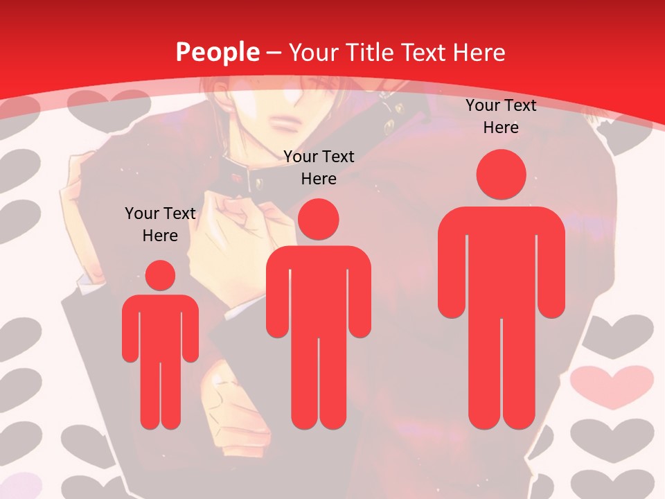 A Man And Woman Hugging In Front Of Hearts PowerPoint Template