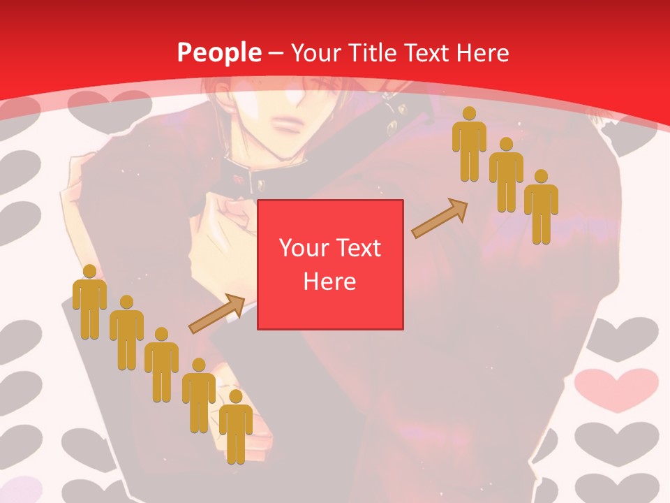 A Man And Woman Hugging In Front Of Hearts PowerPoint Template