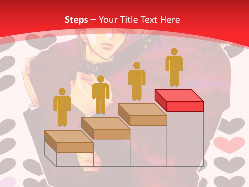 A Man And Woman Hugging In Front Of Hearts PowerPoint Template