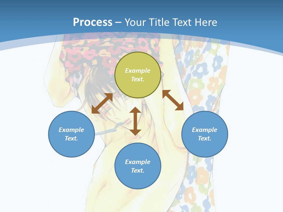 A Man In A Bathing Suit Holding A Flower In His Hand PowerPoint Template