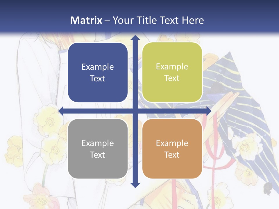 A Couple Of People Hugging Each Other With A Blue Background PowerPoint Template