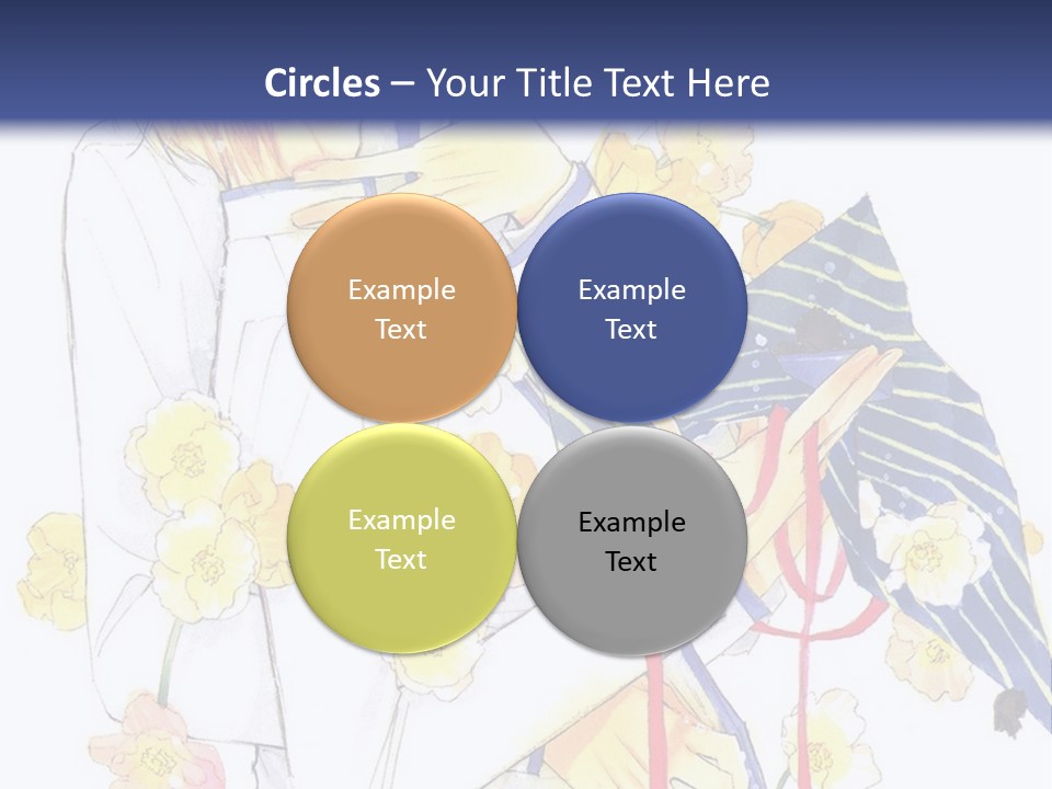 A Couple Of People Hugging Each Other With A Blue Background PowerPoint Template