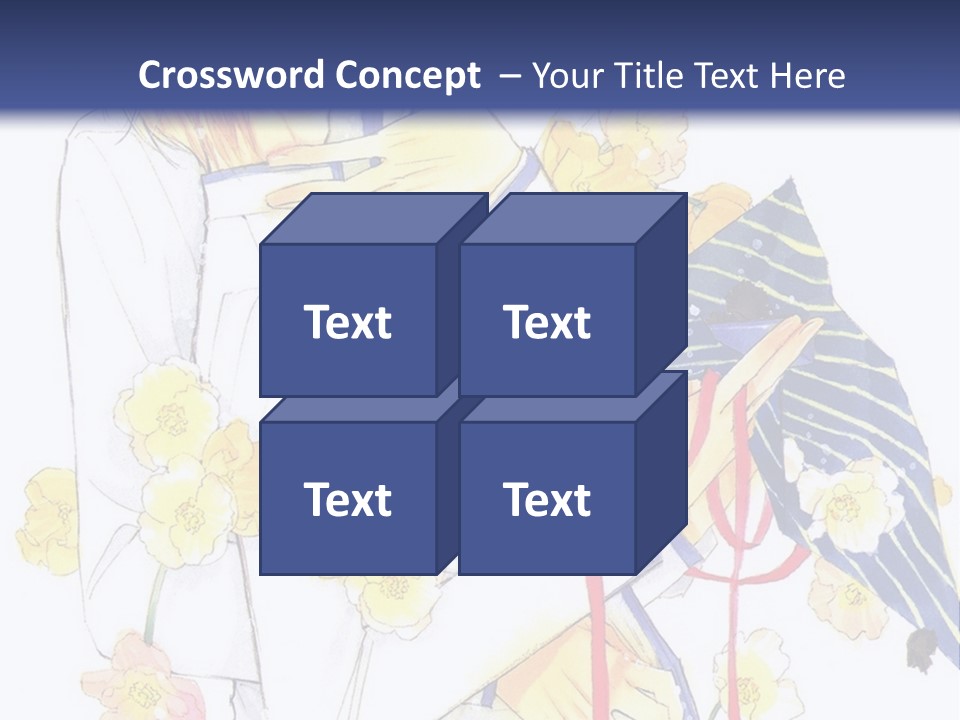 A Couple Of People Hugging Each Other With A Blue Background PowerPoint Template