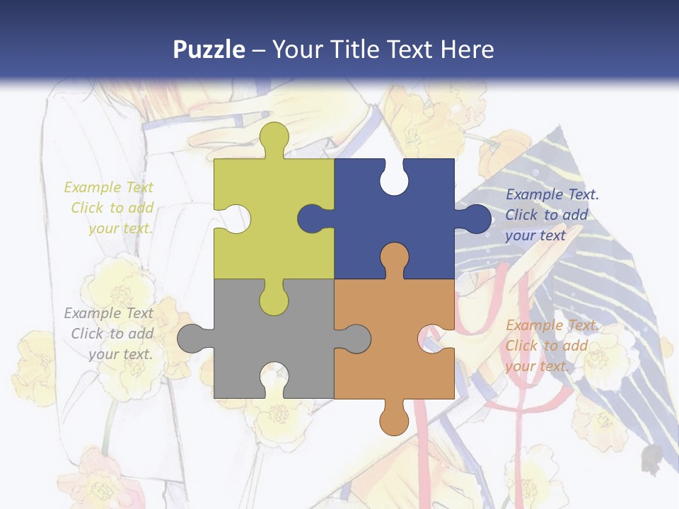 A Couple Of People Hugging Each Other With A Blue Background PowerPoint Template