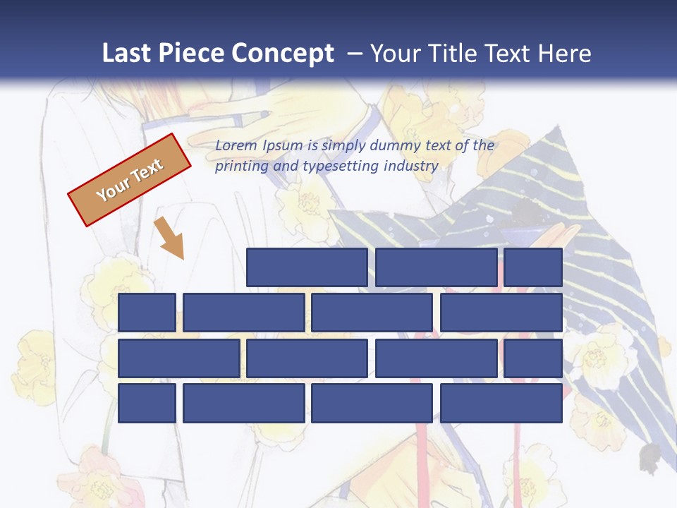 A Couple Of People Hugging Each Other With A Blue Background PowerPoint Template