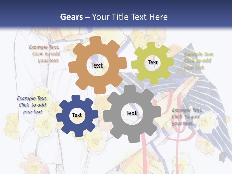 A Couple Of People Hugging Each Other With A Blue Background PowerPoint Template