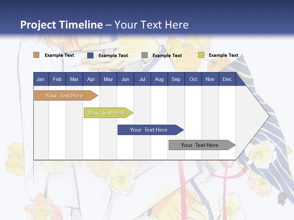 A Couple Of People Hugging Each Other With A Blue Background PowerPoint Template