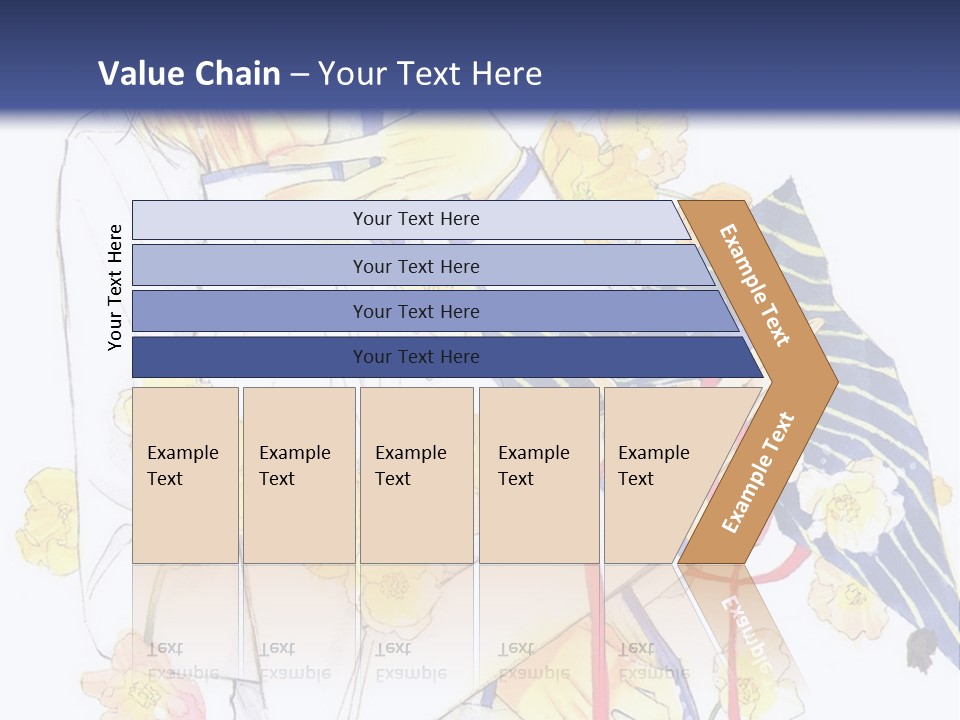 A Couple Of People Hugging Each Other With A Blue Background PowerPoint Template