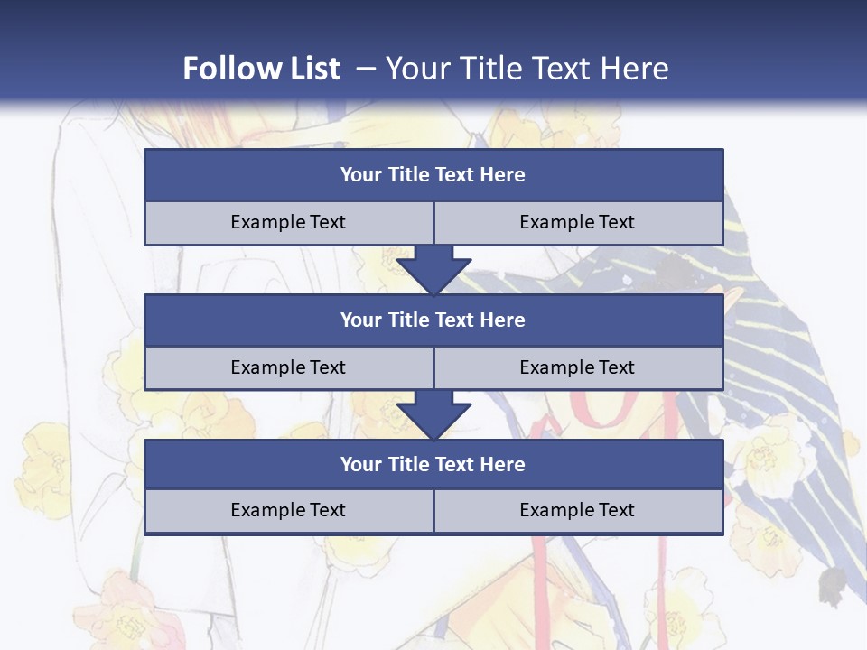 A Couple Of People Hugging Each Other With A Blue Background PowerPoint Template