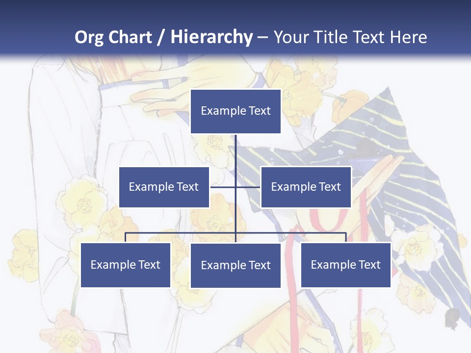 A Couple Of People Hugging Each Other With A Blue Background PowerPoint Template