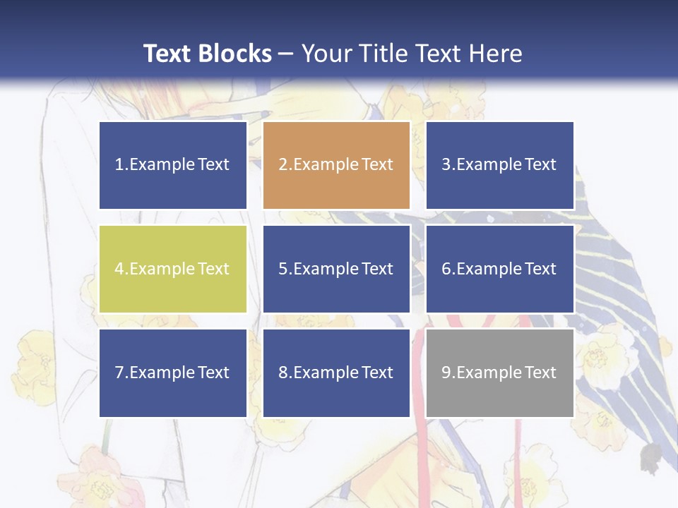 A Couple Of People Hugging Each Other With A Blue Background PowerPoint Template