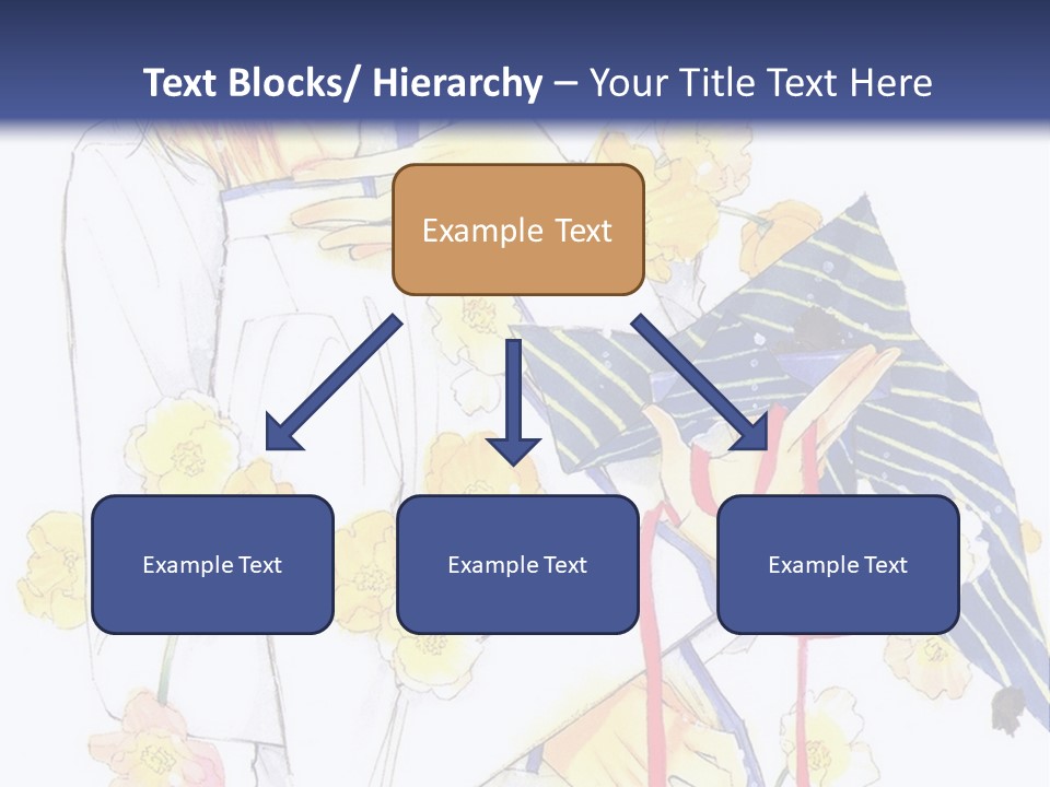 A Couple Of People Hugging Each Other With A Blue Background PowerPoint Template