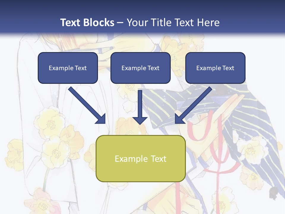 A Couple Of People Hugging Each Other With A Blue Background PowerPoint Template